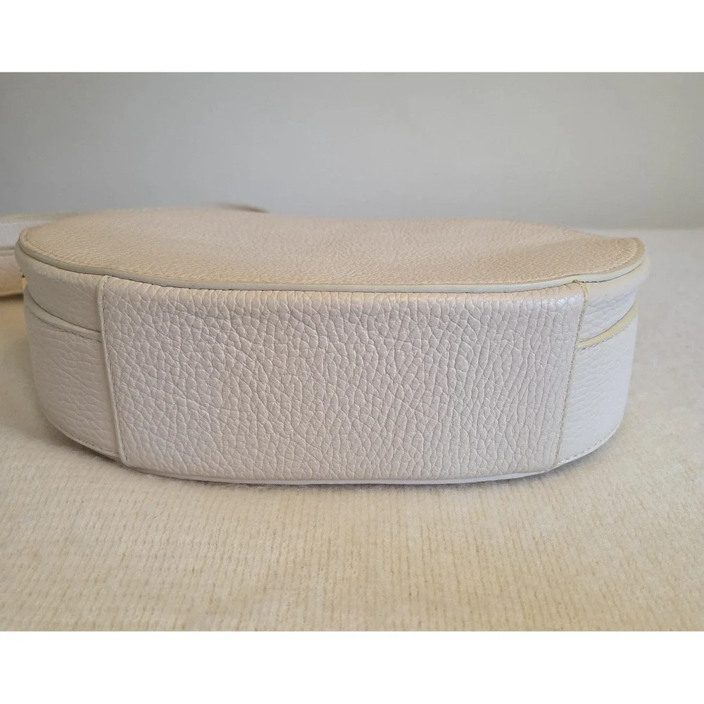 Cuyana Top Handle Crossbody Bag Ecru Pebbled Italian Leather Gold Hardware - Picture 12 of 12